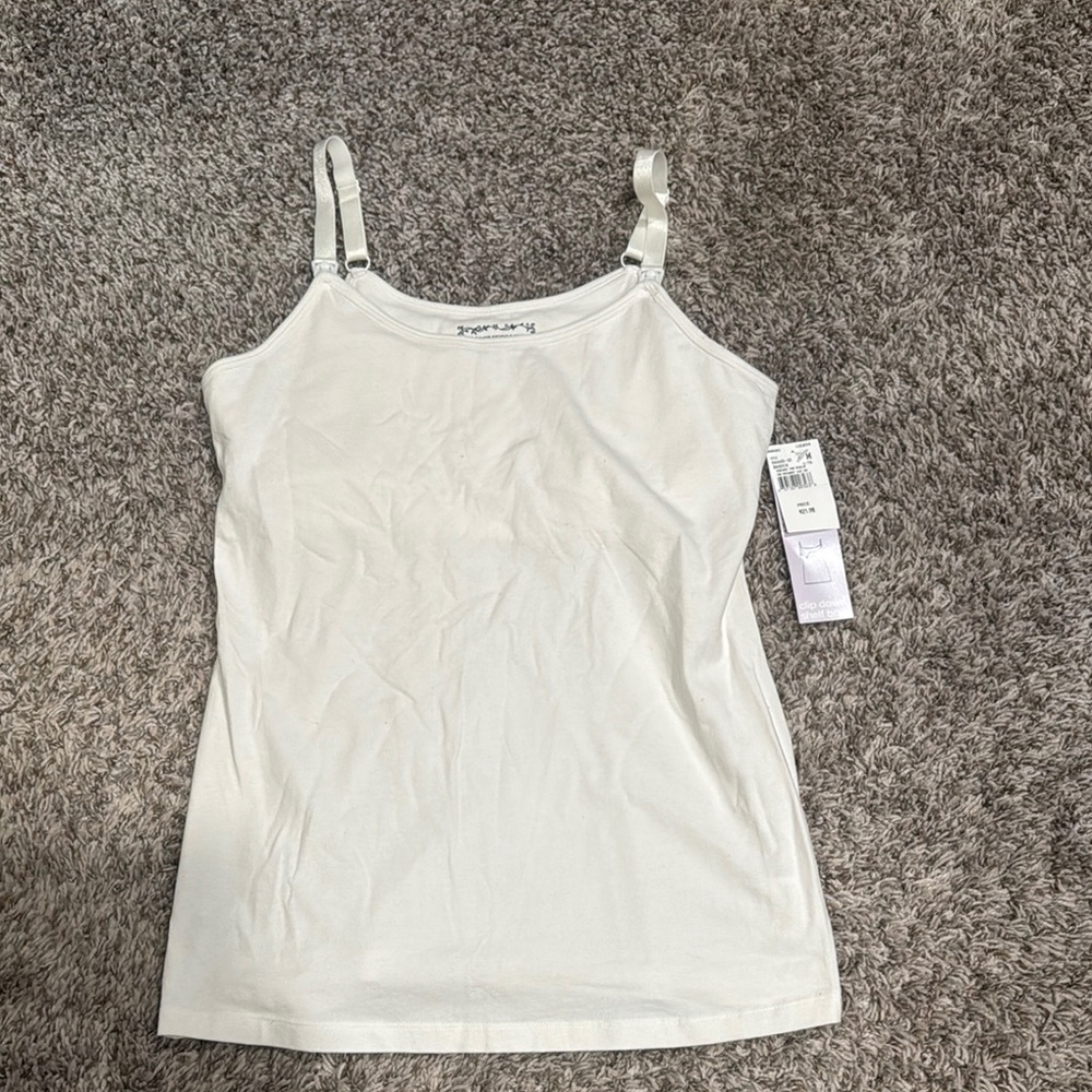 Motherhood White Fitted Sleeveless Camisole